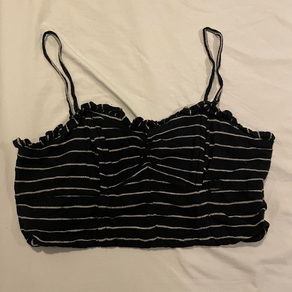 American Eagle Outfitters Black and White Striped Camisole